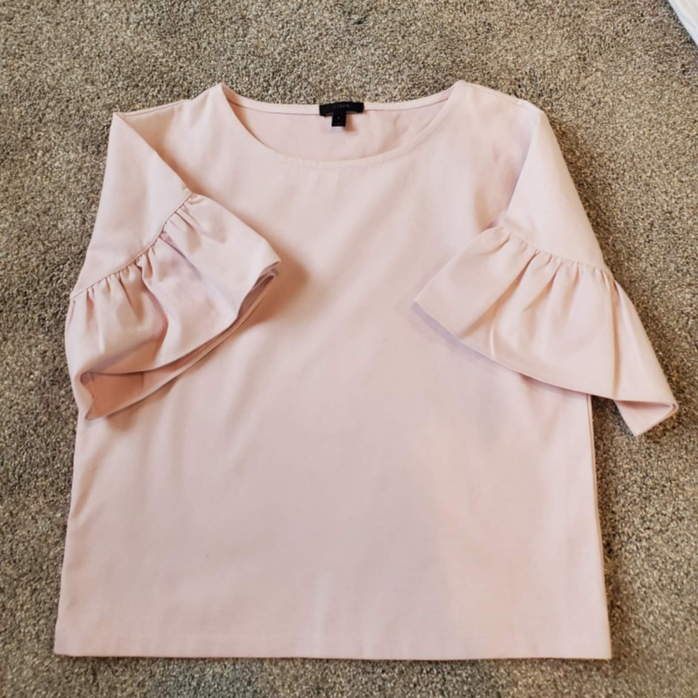 J.crew structured pink blouse